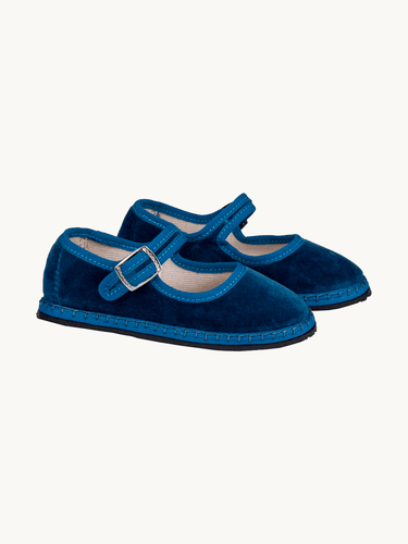 Velvet Shoes Blue