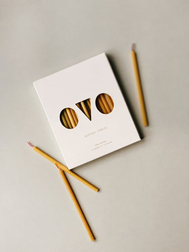 Beeswax Candles in Box of 20 from Ovo Things