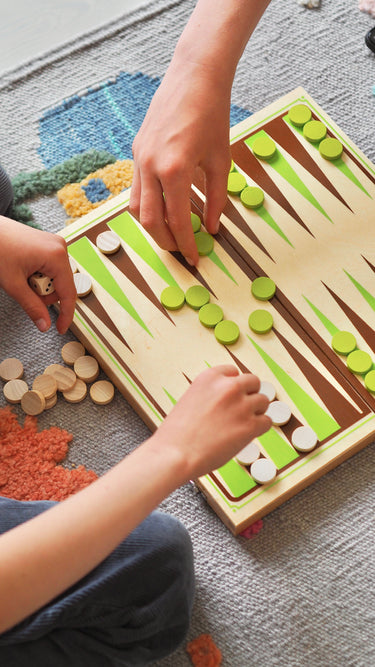 Backgammon in Wooden Case
