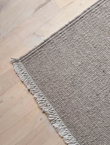Wool Rug Light Silver Grey