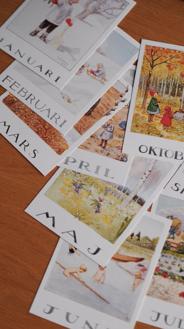 A Year in Postcards 12 Pcs