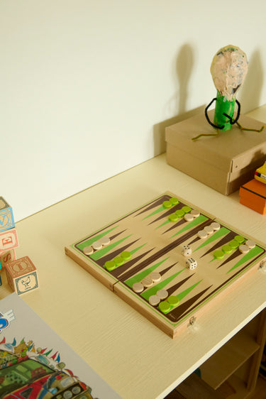 Backgammon in Wooden Case