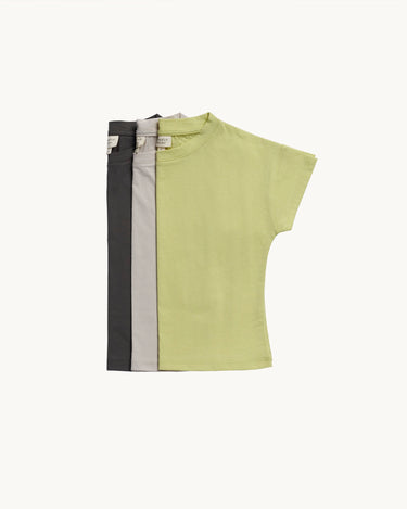 Cotton T-Shirts 3 Pcs Pale