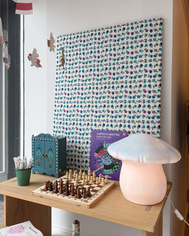 Large Mushroom Lamp Blue