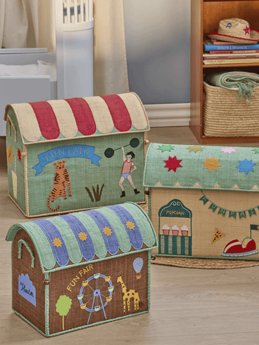 Large Raffia Basket 'Fun Fair'