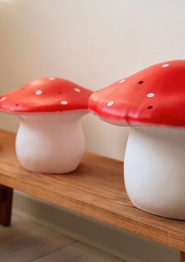 Medium Mushroom Lamp Red