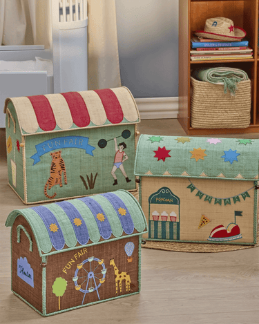 Medium Raffia Basket 'Fun Fair'