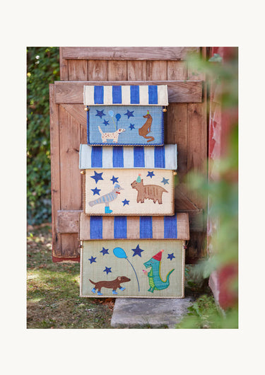 Medium Raffia Basket 'Party Animals'