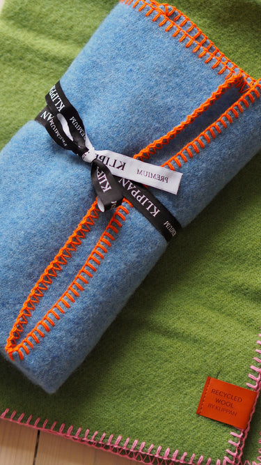 Organic Wool Blanket 65x90 Blue