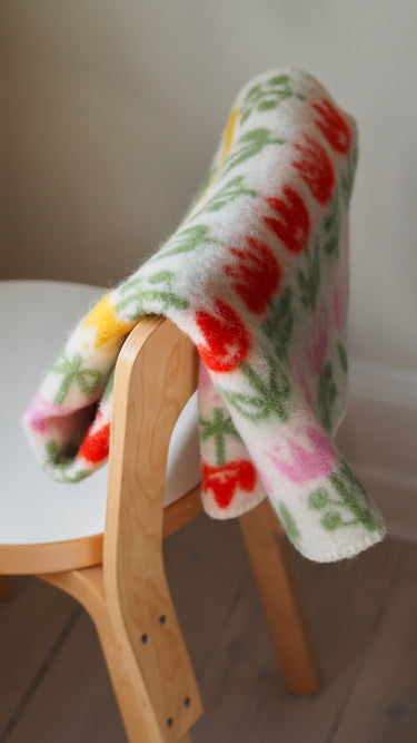 Organic Wool Blanket 65x90 Tulips