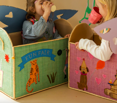 Large Raffia Basket 'Fun Fair'
