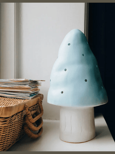Small Mushroom Lamp Blue