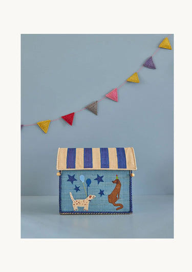 Small Raffia Basket 'Party Animals'