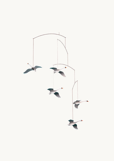Scandinavian Swans Mobile