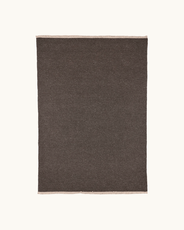 Wool Rug Dark Grey Brown