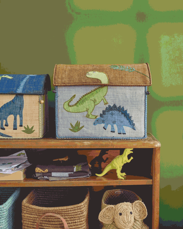 Medium Raffia Basket 'Dinosaur'