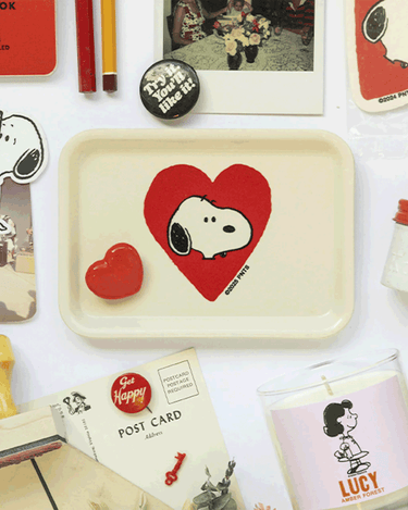 Peanuts Snoopy Valentines Tray