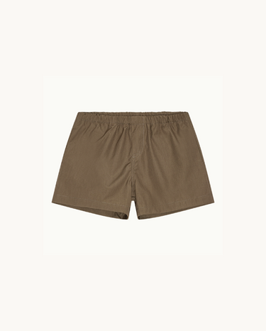 Cotton Shorts with Pockets Brown