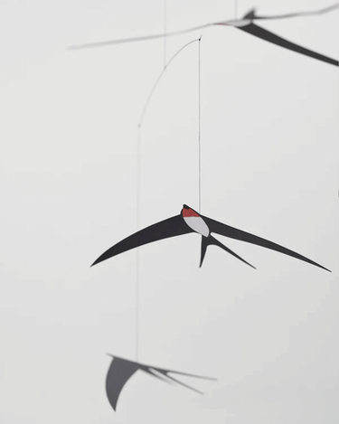 Three Flying Swallows Mobile