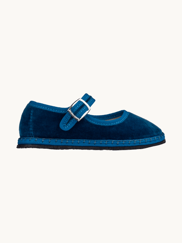 Velvet Shoes Blue