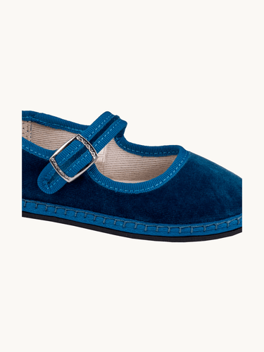 Velvet Shoes Blue