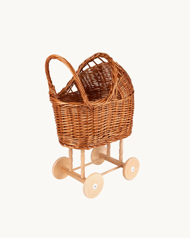 Wicker Doll Pram
