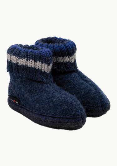 Wool Indoor Shoes Navy Blue