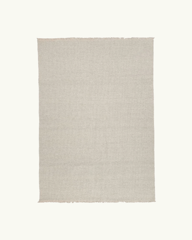 Wool Rug Light Silver Grey