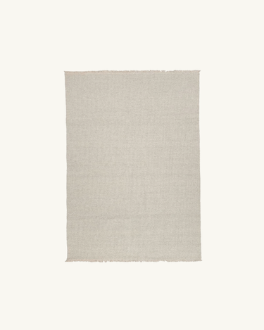 Wool Rug Light Silver Grey