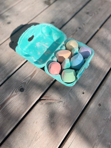 Six Coloured Chalk Eggs